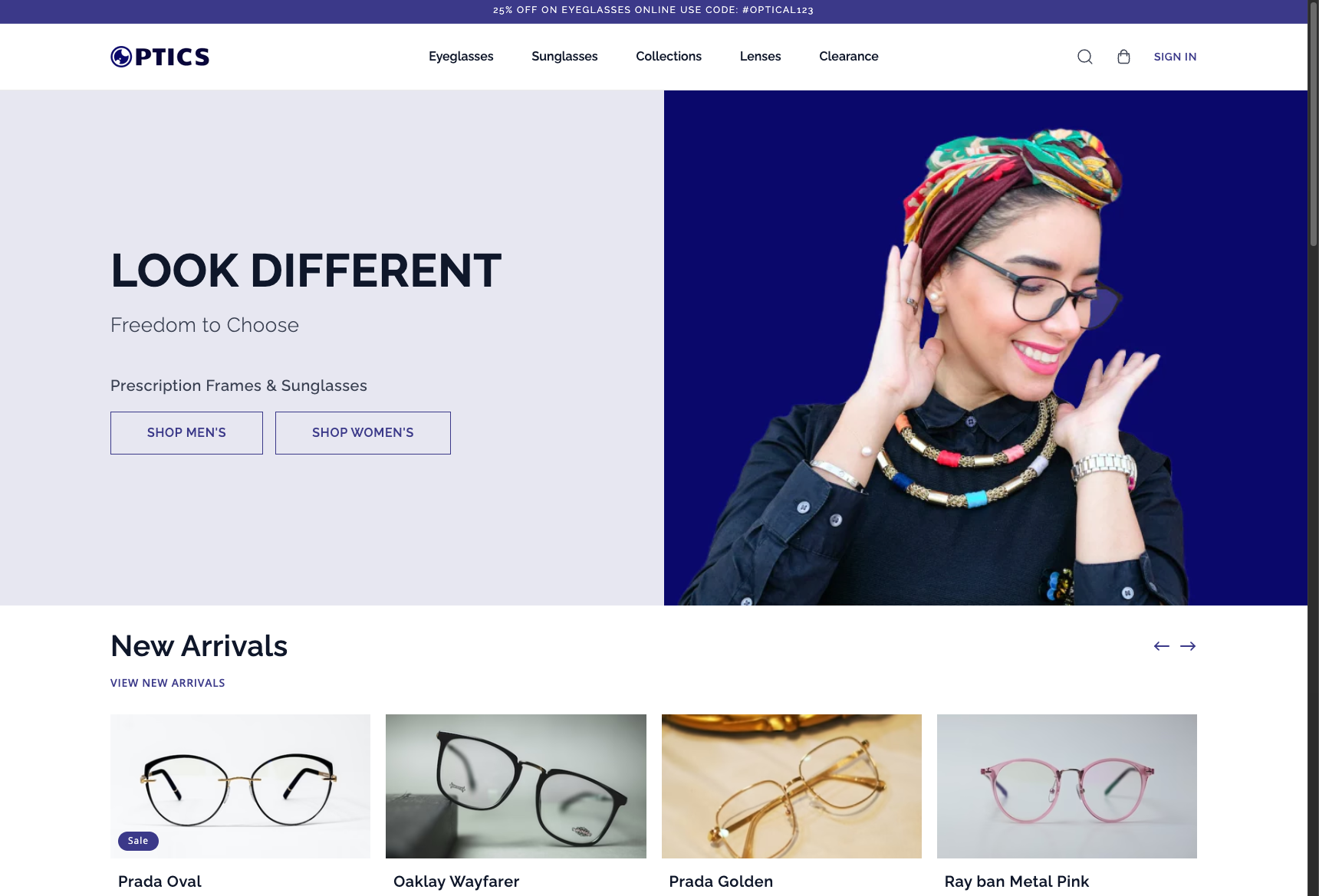 Optics E-Commerce Shopify Theme
