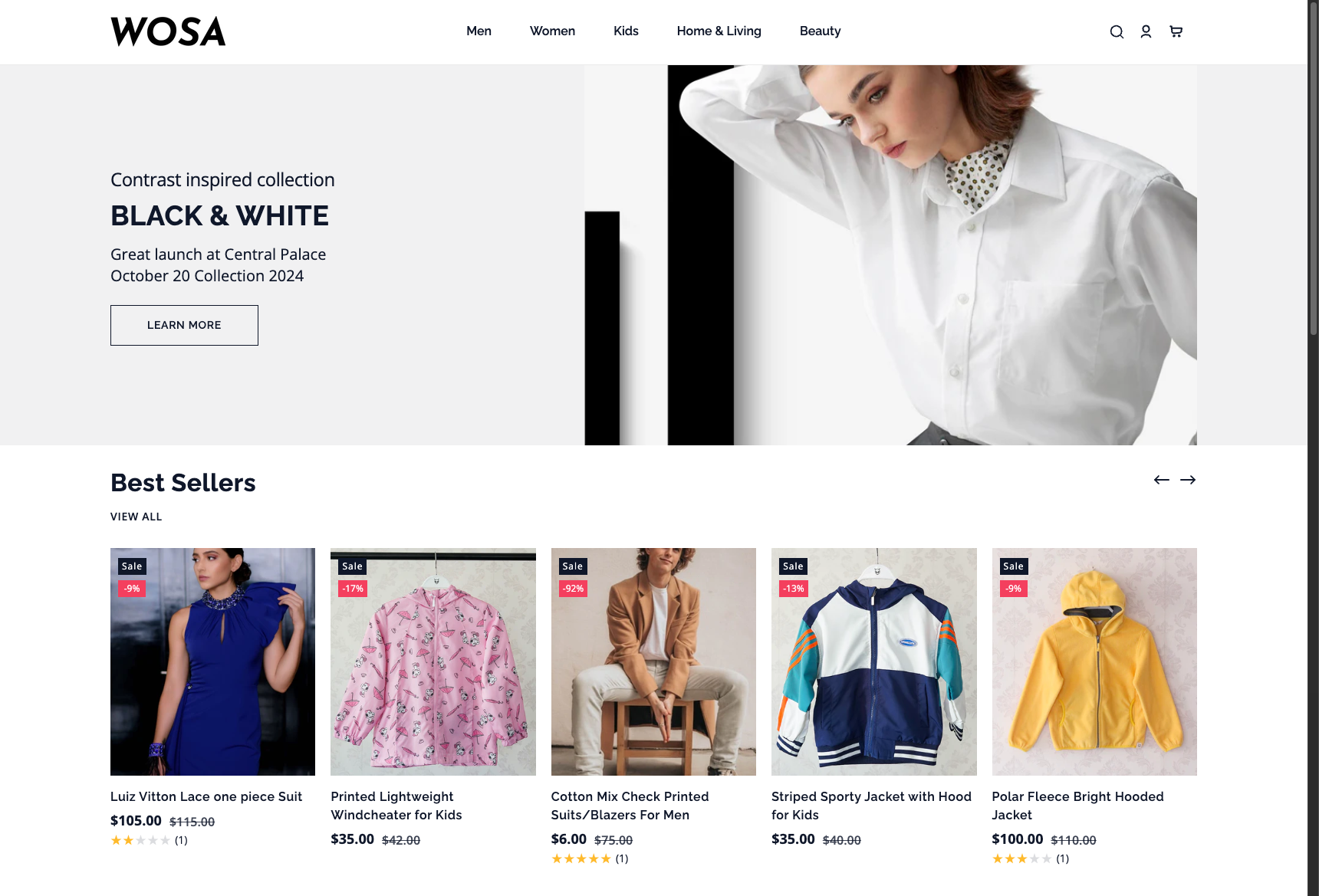 Wosa E-Commerce Shopify Theme